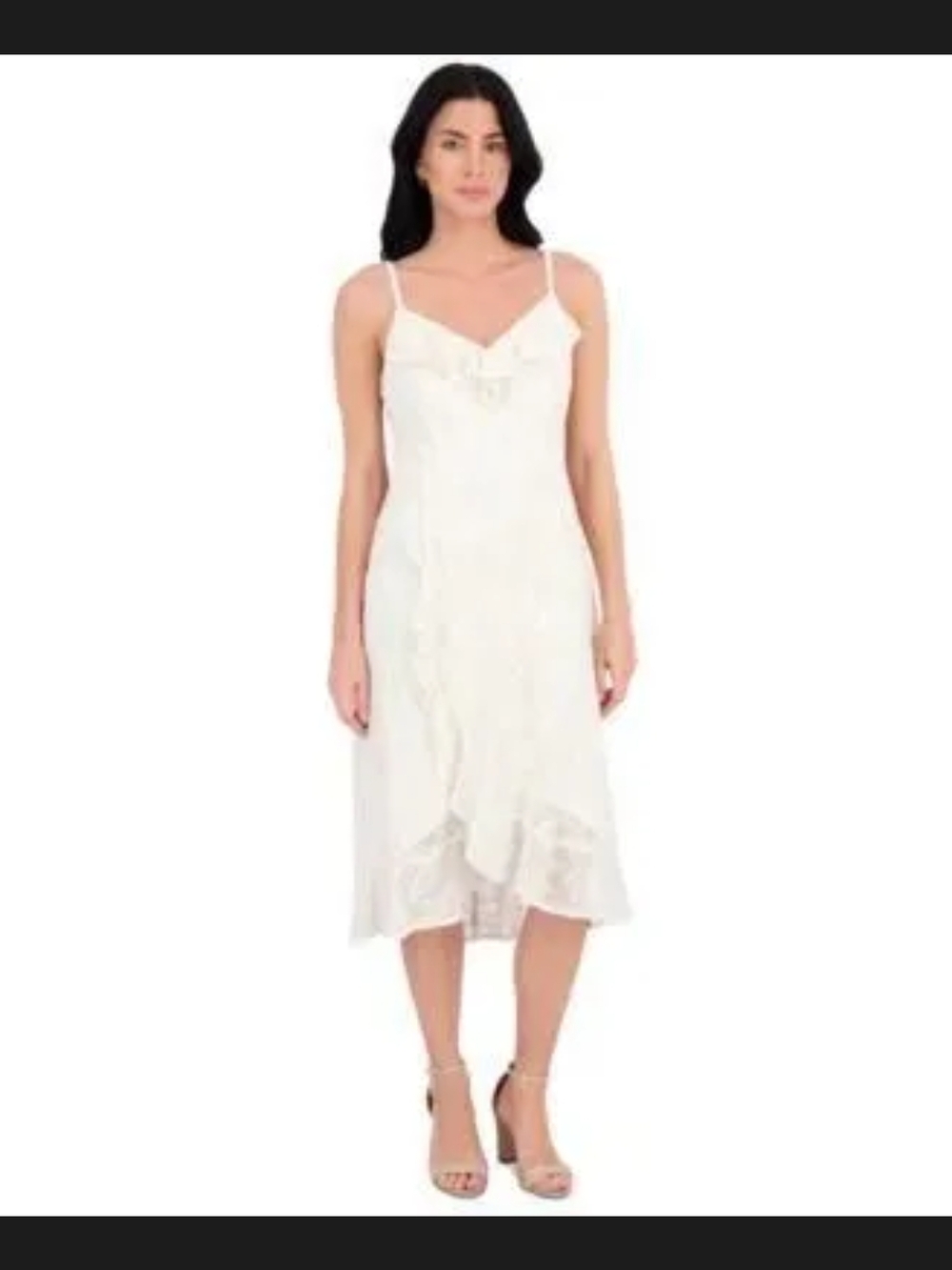 Kensie Ruffled Lace High,-low Dress Size 4 Nwt